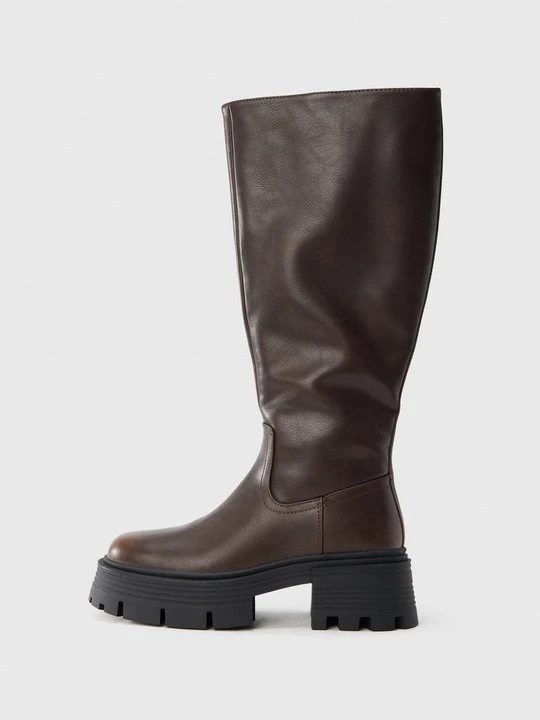 Obrázek produktu Kozačky na platformě Even&Odd Wide Fit By Zalando hnědá