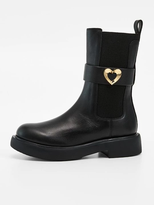 Obrázek produktu Kozačky na platformě LOVE MOSCHINO skvrnitě antracitová