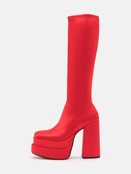 Obrázek produktu Kozačky na vysokém podpatku Steve Madden červená