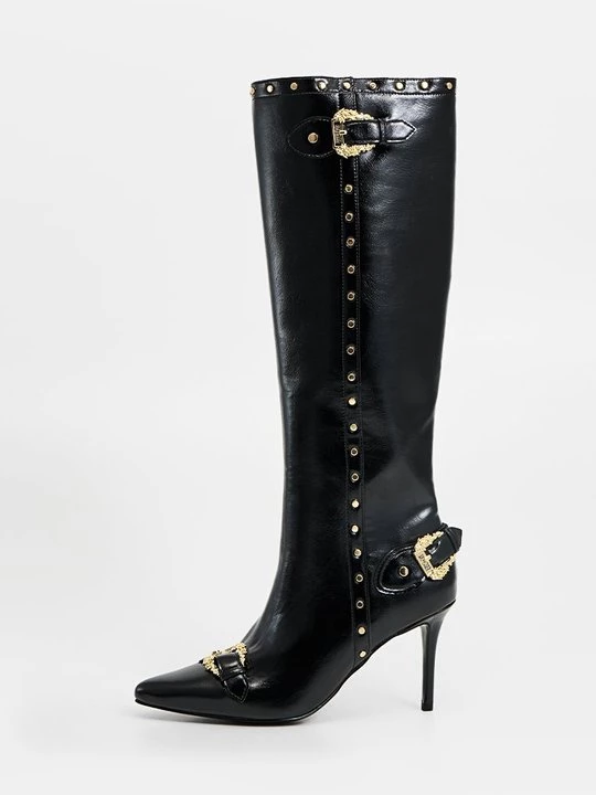 Obrázek produktu Kozačky na vysokém podpatku Versace Jeans Couture černá
