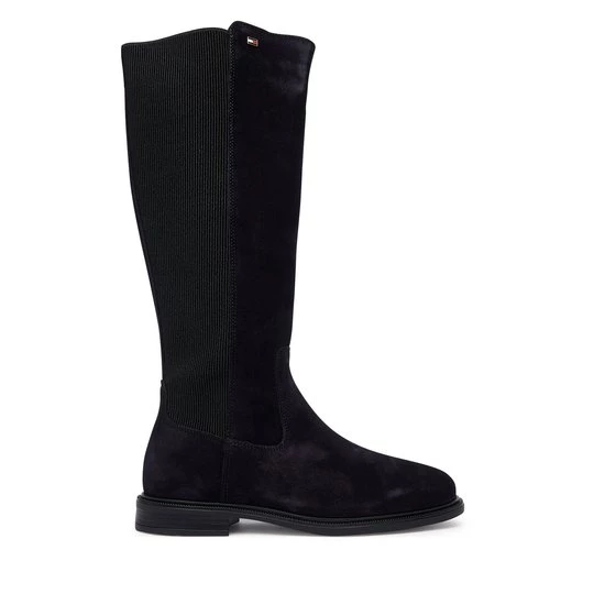 Obrázek produktu Kozačky Tommy Hilfiger Enamel Flag Suede High Chelsea FW0FW09574 Tmavomodrá