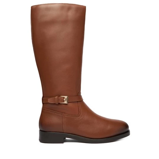 Obrázek produktu Kozačky Tommy Hilfiger Th Buckle Riding Lthr Long Boot FW0FW08873 Hnědá