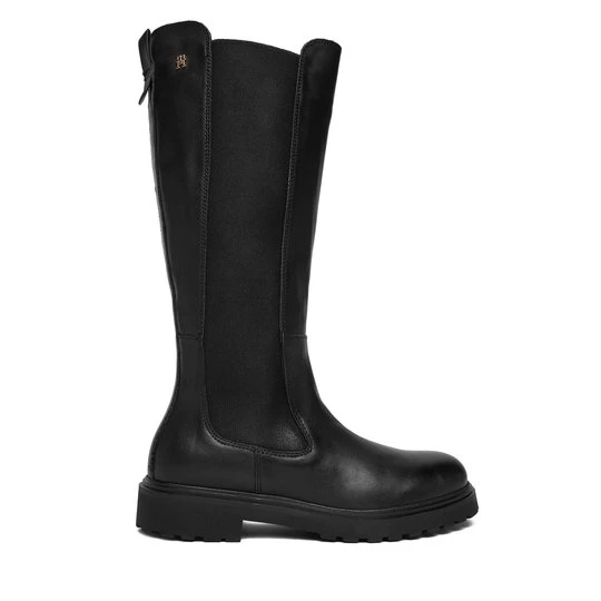 Obrázek produktu Kozačky Tommy Hilfiger Th Lthr Cleated Long Boot FW0FW08985 Černá