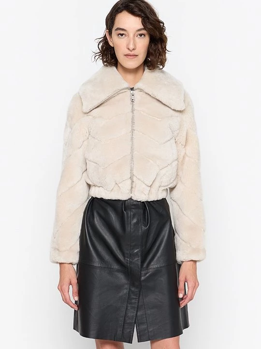 Obrázek produktu Kožená bunda AllSaints béžová