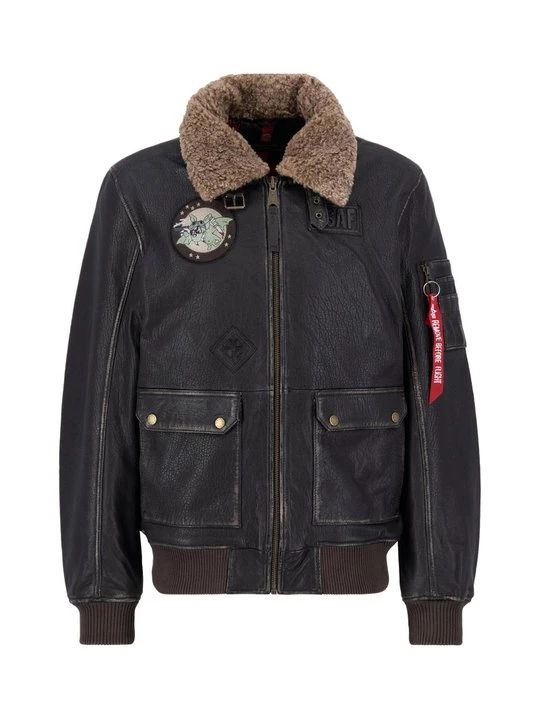 Obrázek produktu Kožená bunda Alpha Industries hnědá