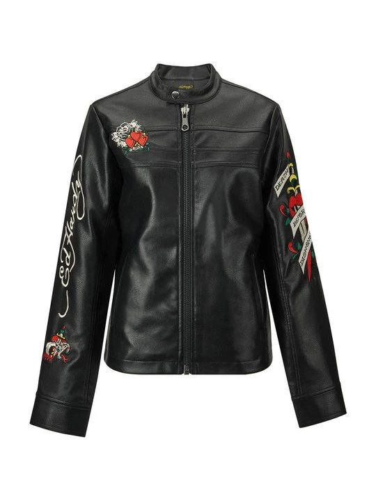 Obrázek produktu Kožená bunda Ed Hardy černá