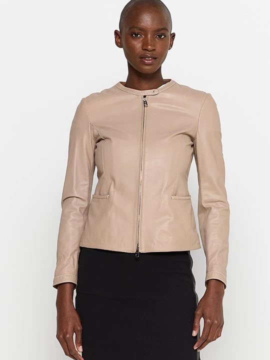 Obrázek produktu Kožená bunda Emporio Armani béžová