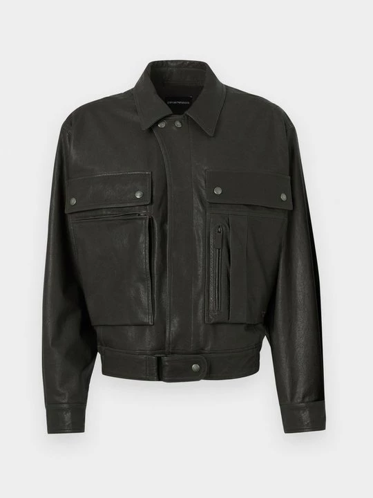Obrázek produktu Kožená bunda Emporio Armani hnědá