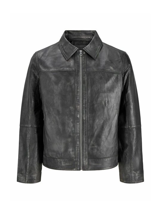 Obrázek produktu Kožená bunda Jack&Jones antracitová