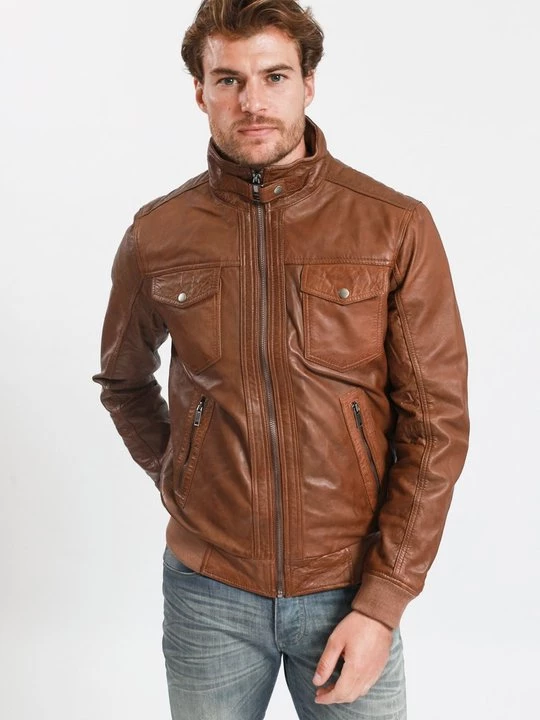 Obrázek produktu Kožená bunda Lee Cooper koňaková
