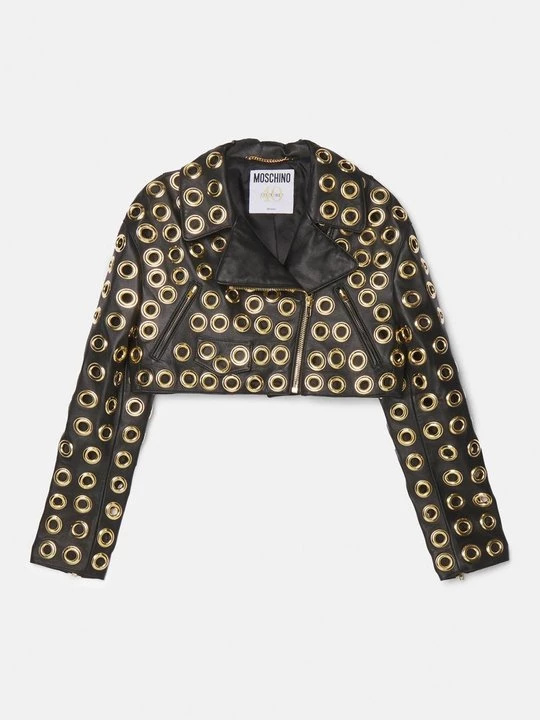 Obrázek produktu Kožená bunda MOSCHINO černá