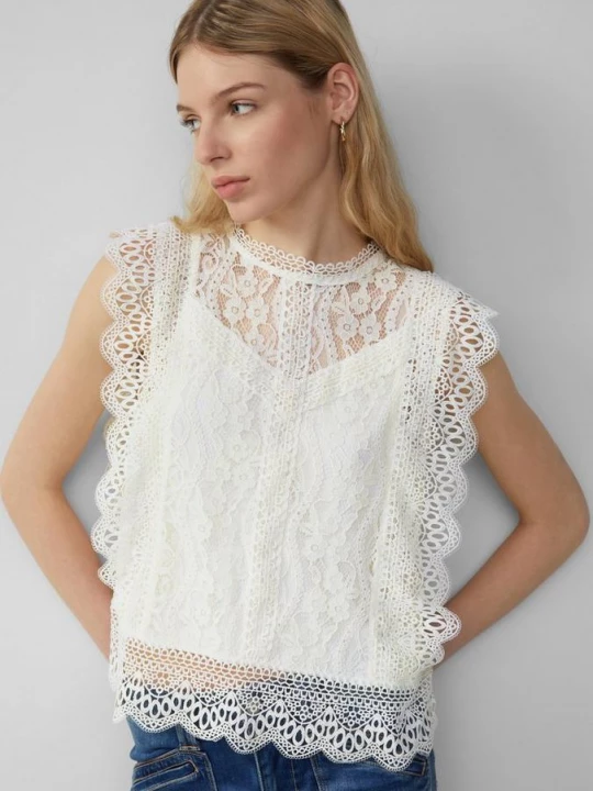 Obrázek produktu Krajková halenka QS krémová