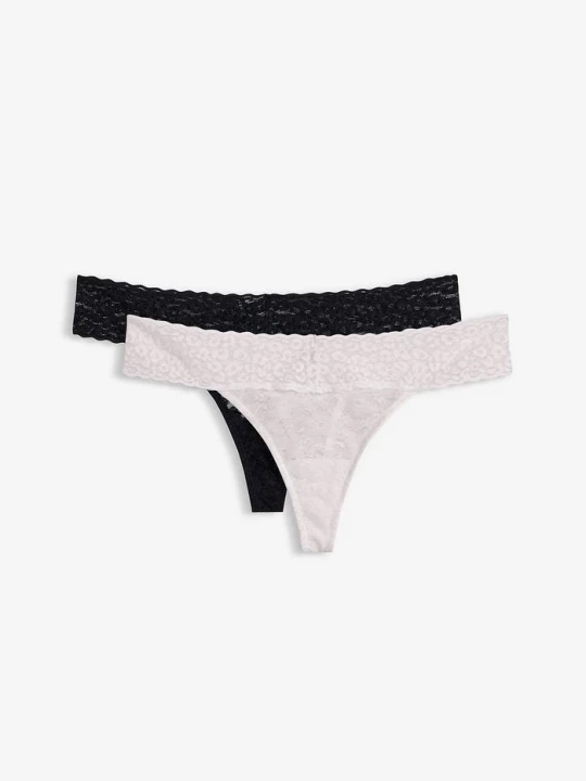 Obrázek produktu Krajkové kalhotky tanga (2 ks v balení) BonPrix