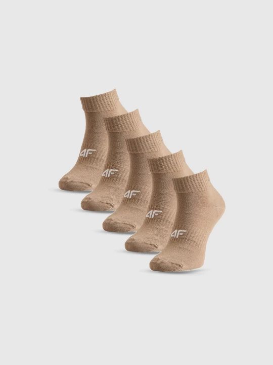 Obrázek produktu Krátké ponožky (5-pack) dámské - béžové 4F