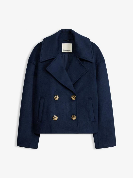 Obrázek produktu Krátký oversize trenčkot s vlněným vzhledem BonPrix