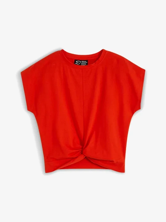 Obrázek produktu Krótki T-shirt z czystej bawełny organicznej BonPrix pomarańczowy