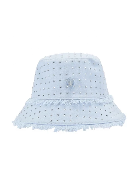 Obrázek produktu Kurt Geiger London bucket klobouk dámský bavlněný KENSINGTON modrá