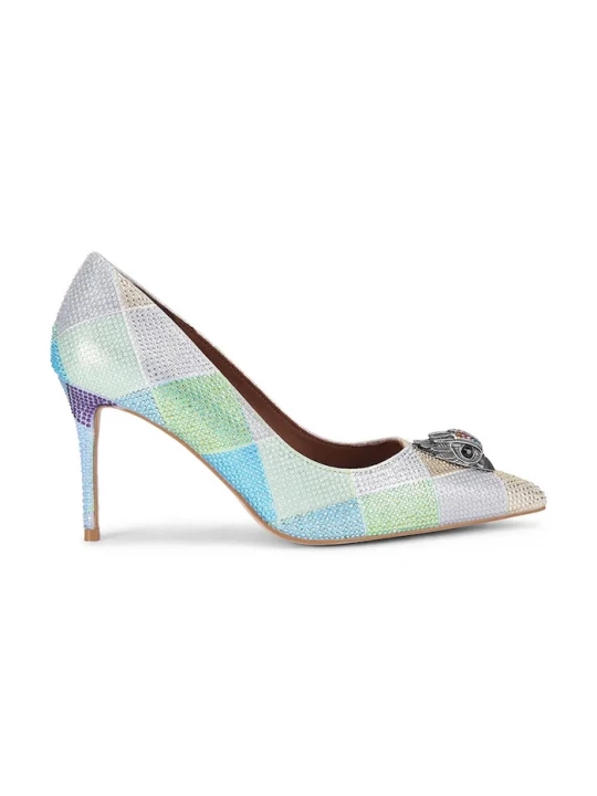Obrázek produktu Kurt Geiger London Kožené lodičky Kurt Geiger London Belgravia Eagle Court stříbrná