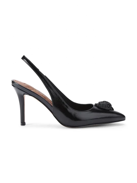 Obrázek produktu Kurt Geiger London Lodičky kožené Belgravia High Sling Dr Black Patent