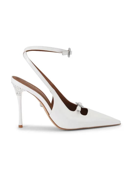 Obrázek produktu Kurt Geiger London Lodičky kožené Buckle Point Court White