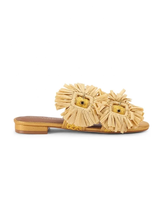 Obrázek produktu Kurt Geiger London pantofle dámské Raffia Buckle Flat Sdl béžová