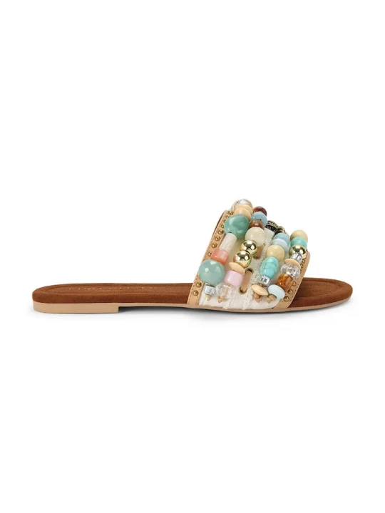 Obrázek produktu Kurt Geiger London pantofle dámské Southbank Beaded Flat hnědá