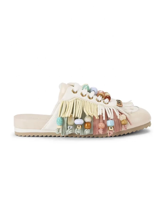 Obrázek produktu Kurt Geiger London pantofle nazouváky dámské kožené Islington P Fringe Mule