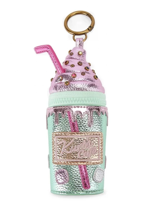 Obrázek produktu Kurt Geiger London přívěsek dámský kožený Coffee Cup Charm zelená