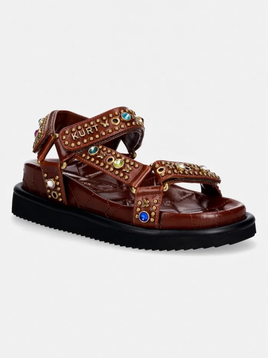 Obrázek produktu Kurt Geiger London sandály dámské kožené Orson Sandal hnědá