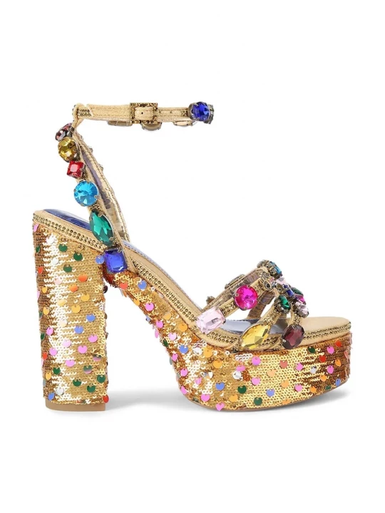 Obrázek produktu Kurt Geiger London Sandály Kurt Geiger London Kensington Jewel Platform zlatá