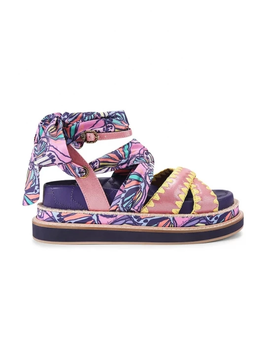 Obrázek produktu Kurt Geiger London sandály na platformě dámské Orson Cross Scarf Sdl růžová