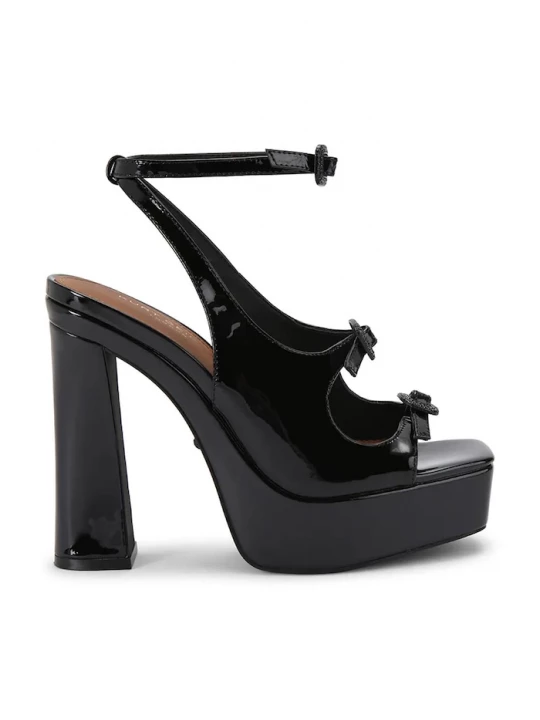 Obrázek produktu Kurt Geiger London sandály na vysokém podpatku kožené Buckle Platform Sdl černá