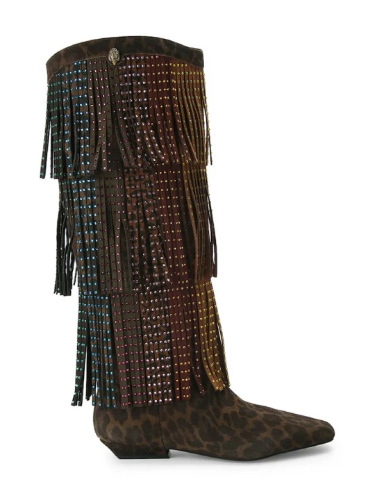Obrázek produktu Kurt Geiger London Semišové boty Kurt Geiger London Western Fringe Pull On hnědá