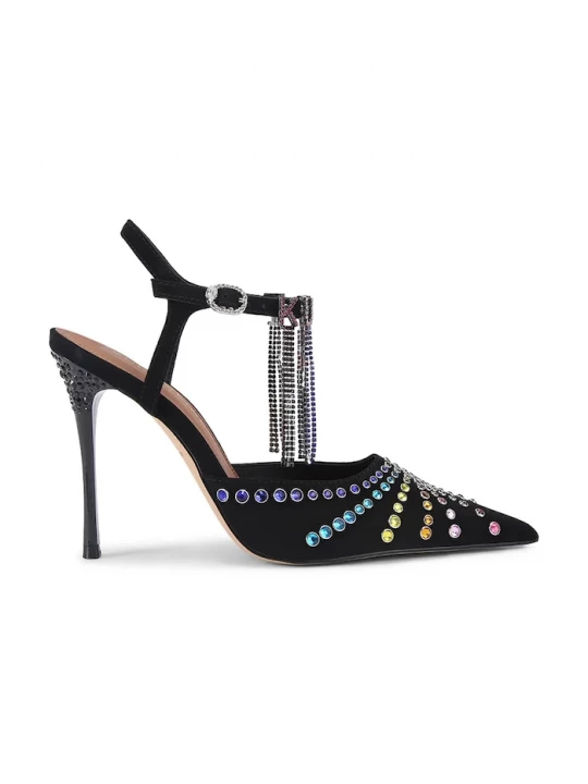 Obrázek produktu Kurt Geiger London Semišové lodičky Kurt Crystal Point černá