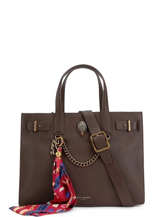 Obrázek produktu Kurt Geiger London tote taška dámská kožená SLOANE hnědá