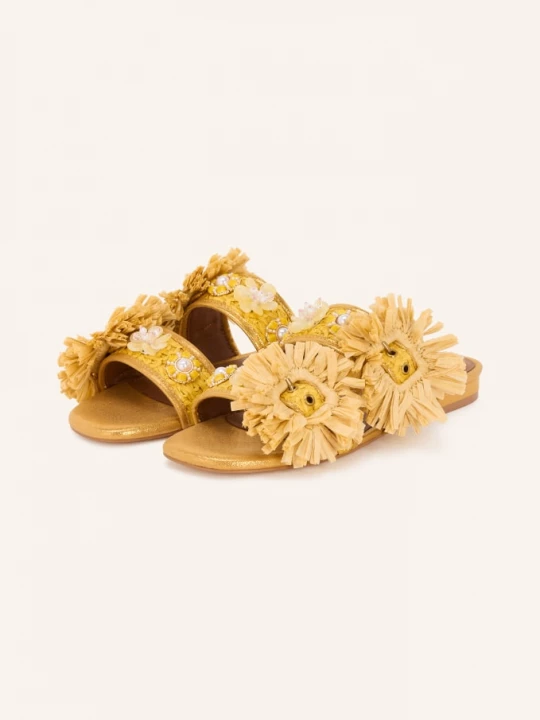 Obrázek produktu Kurt Geiger Pantofle S Ozdobnými Korálky zlatá / béžová / žlutá