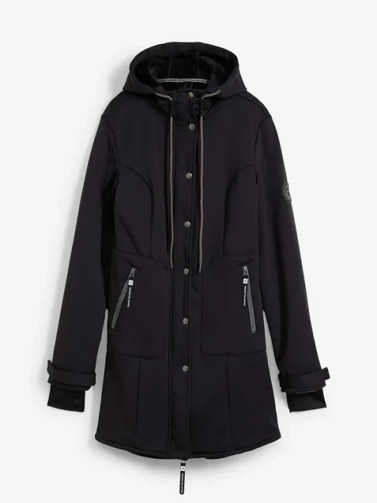 Obrázek produktu Kurtka parka softshell super-stretch, odpychająca wodę BonPrix czarny