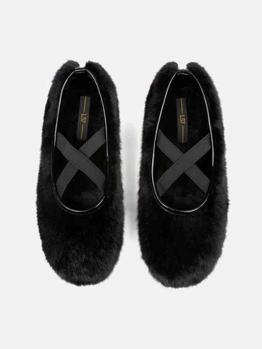Obrázek produktu L37 HANDMADE SHOES Slipper 'BLACK LOTUS' černá