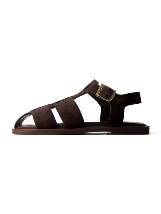 Obrázek produktu L37 HANDMADE SHOES Slipper 'BREATH OF SUMMER' tmavě hnědá
