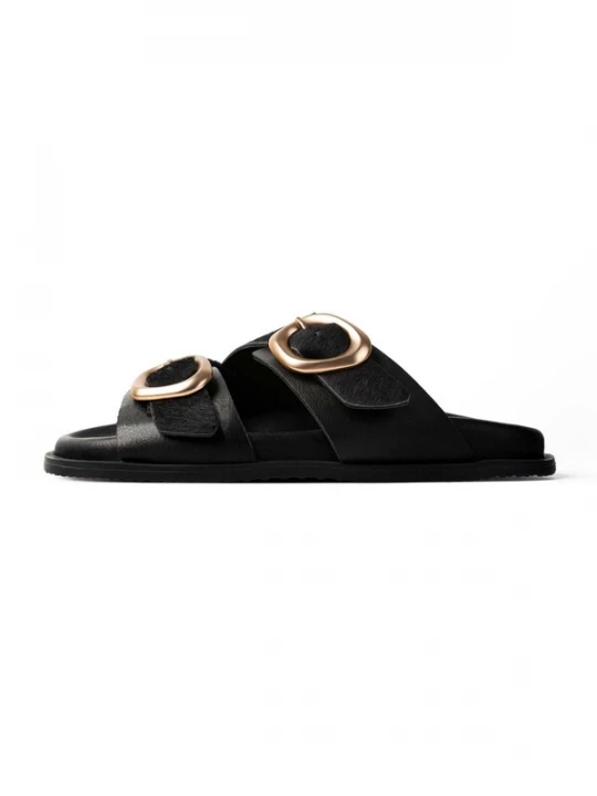 Obrázek produktu L37 HANDMADE SHOES Slipper 'STAY UNTIL TOMORROW' černá