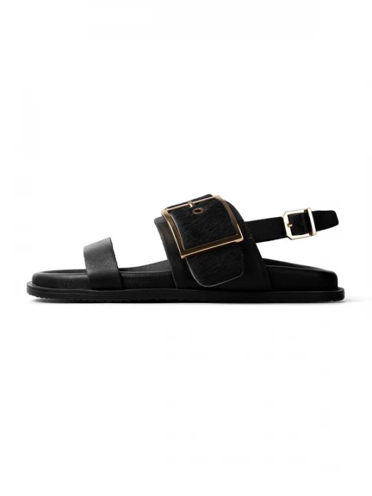Obrázek produktu L37 HANDMADE SHOES Slipper 'WILD AT GOLDEN HOUR' černá