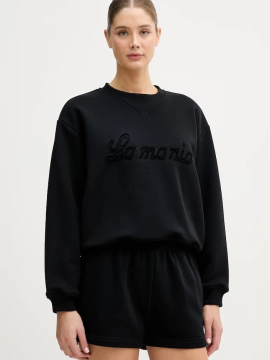 Obrázek produktu La Mania oversize mikina dámská s bavlnou černá