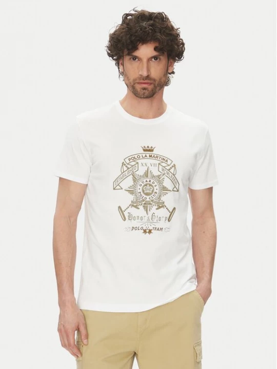 Obrázek produktu La Martina T-Shirt Aloysius MARG30 JS206 Bílá Regular Fit