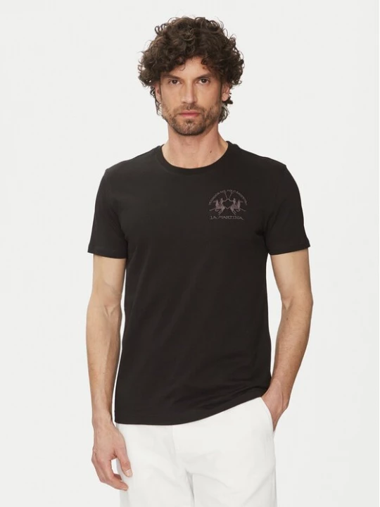 Obrázek produktu La Martina T-Shirt Vernie MAR009 JS206 Černá Regular Fit