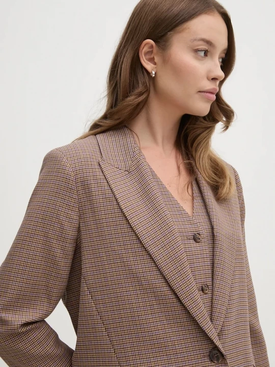 Obrázek produktu La Petite Française Blazer s příměsí vlny La Petite Française PFVAILLANTE béžová