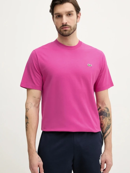 Obrázek produktu Lacoste basic tričko pánské bavlněné růžová