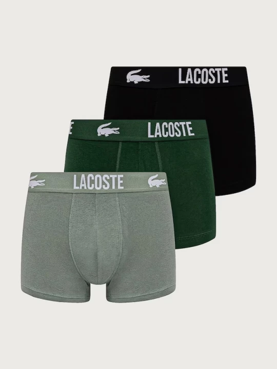 Obrázek produktu Lacoste boxerky pánské bavlněné s elastanem 3-pack zelená