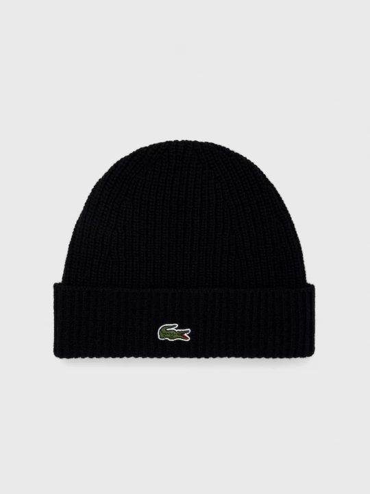 Obrázek produktu Lacoste pletená čepice vlněná černá