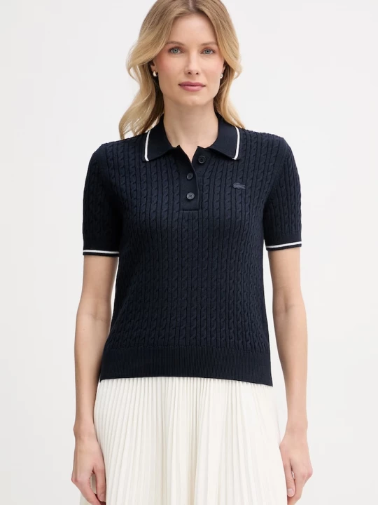 Obrázek produktu Lacoste dámské svetrové polo s bavlnou námořnická modř