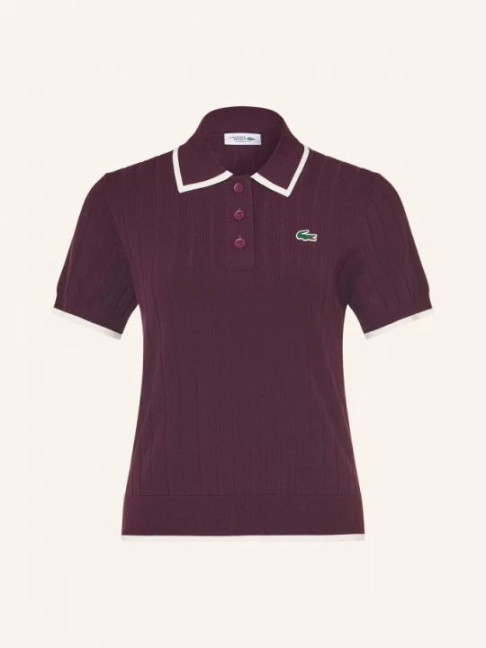 Obrázek produktu Lacoste Funkční Polokošile tmavě červená / bílá